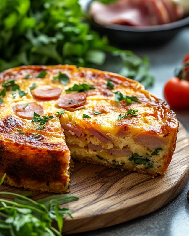 Cake au jambon et au gruyère râpé