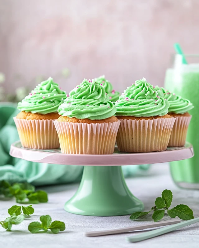 Cupcakes au shamrock shake
