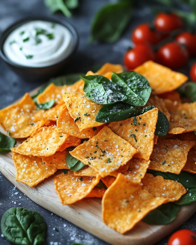 Crisps au fromage et épinards