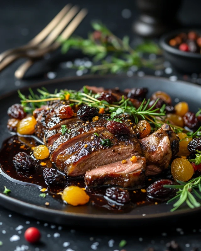 Sauce aux raisins secs et épices