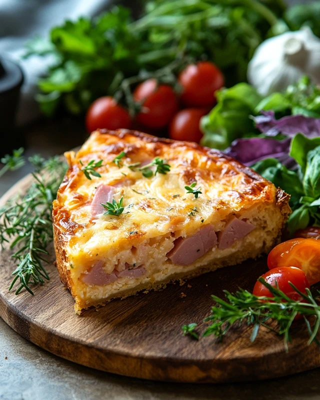 Cake au jambon et au gruyère râpé
