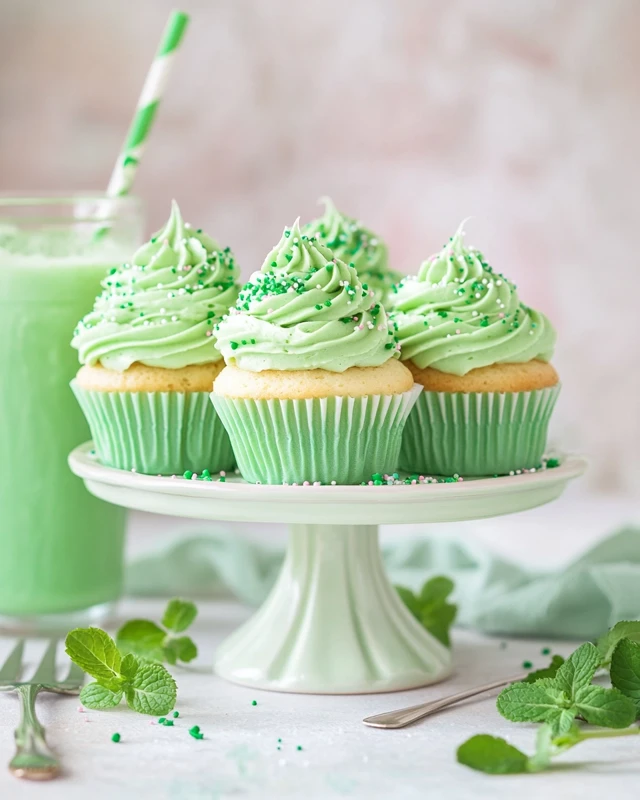 Cupcakes au shamrock shake