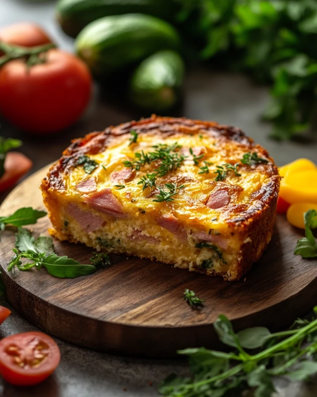 Cake au jambon et au gruyère râpé
