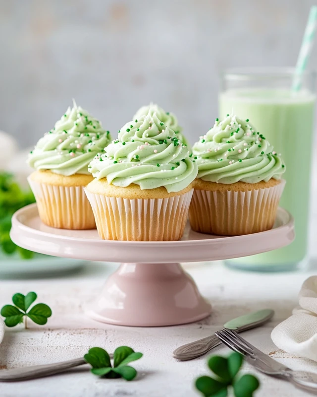 Cupcakes au shamrock shake