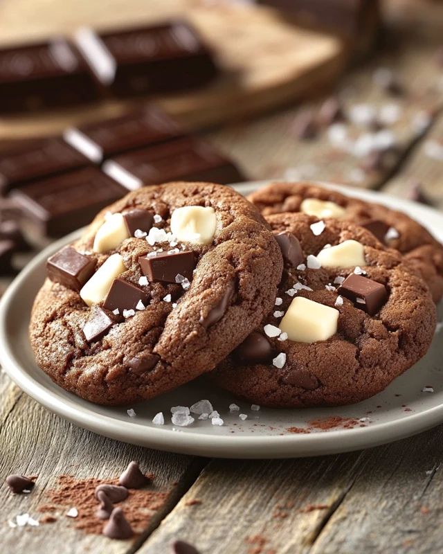 Cookies gourmands aux trois chocolats