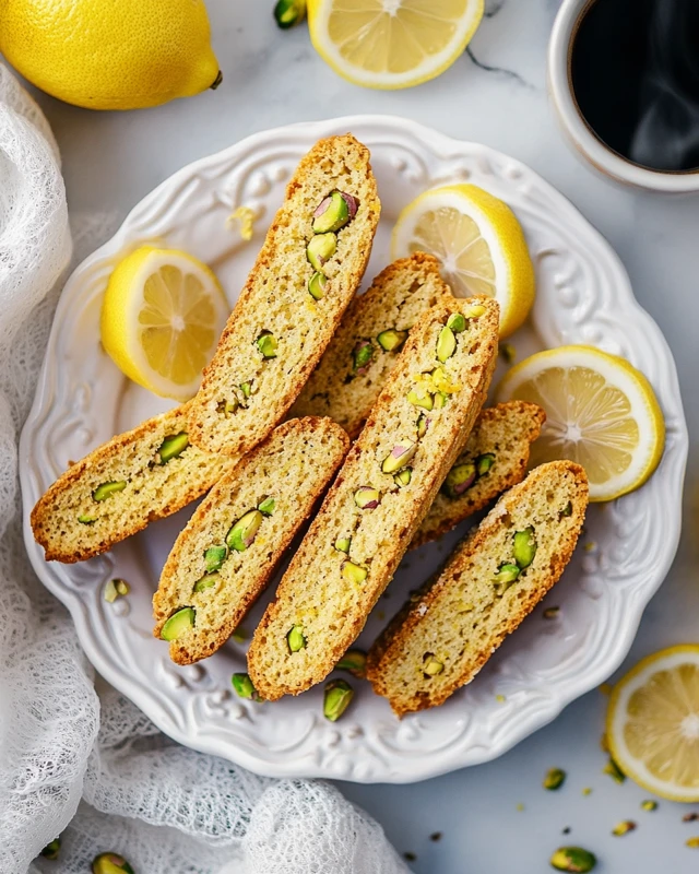 Biscotti aux pistaches et zestes de citron