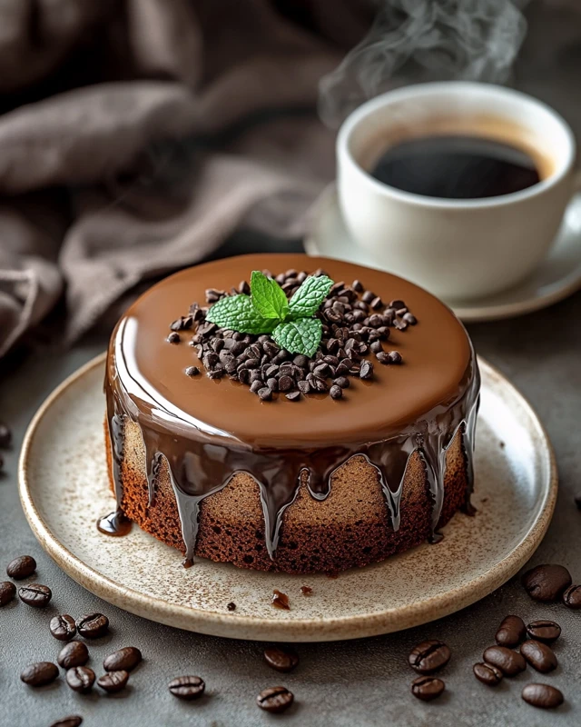 gâteau au café avec mélange à gâteau