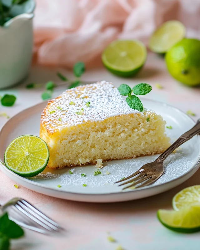 Gâteau moelleux à la ricotta et citron vert