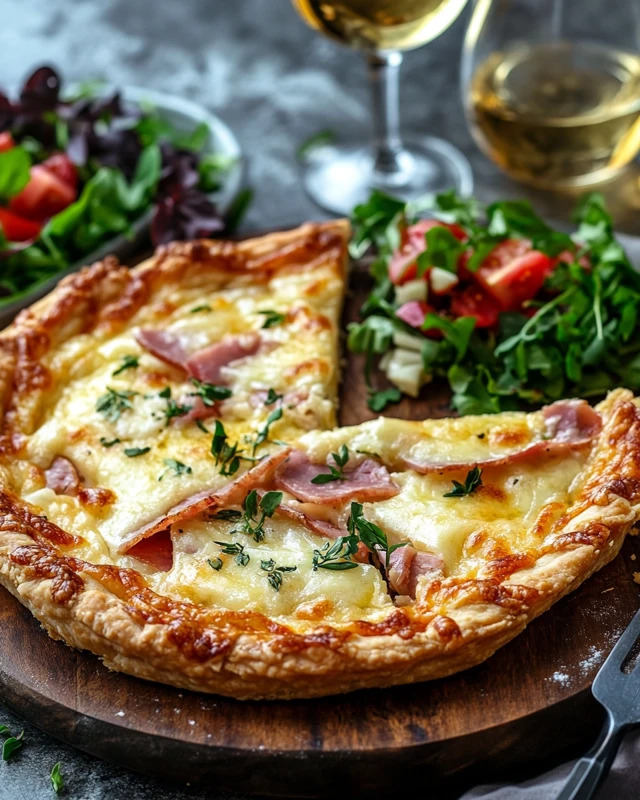 Tarte rapide au jambon et gruyère