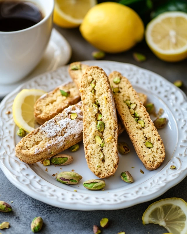 Biscotti aux pistaches et zestes de citron