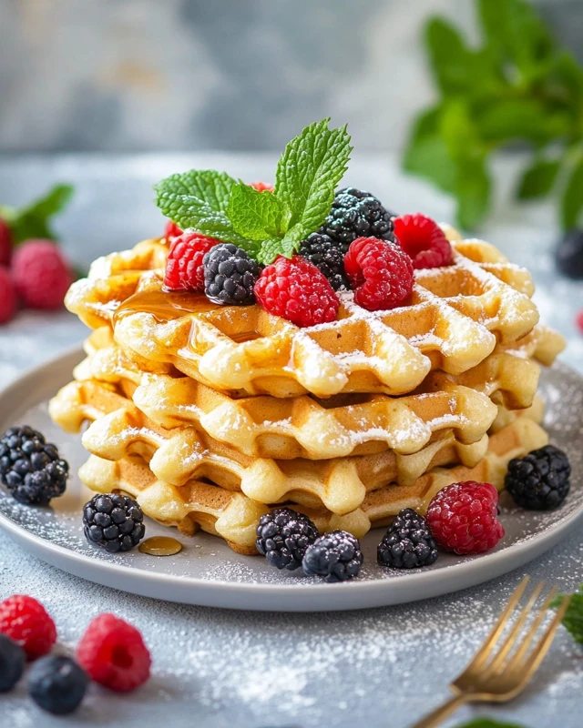 Gaufres maison croustillantes