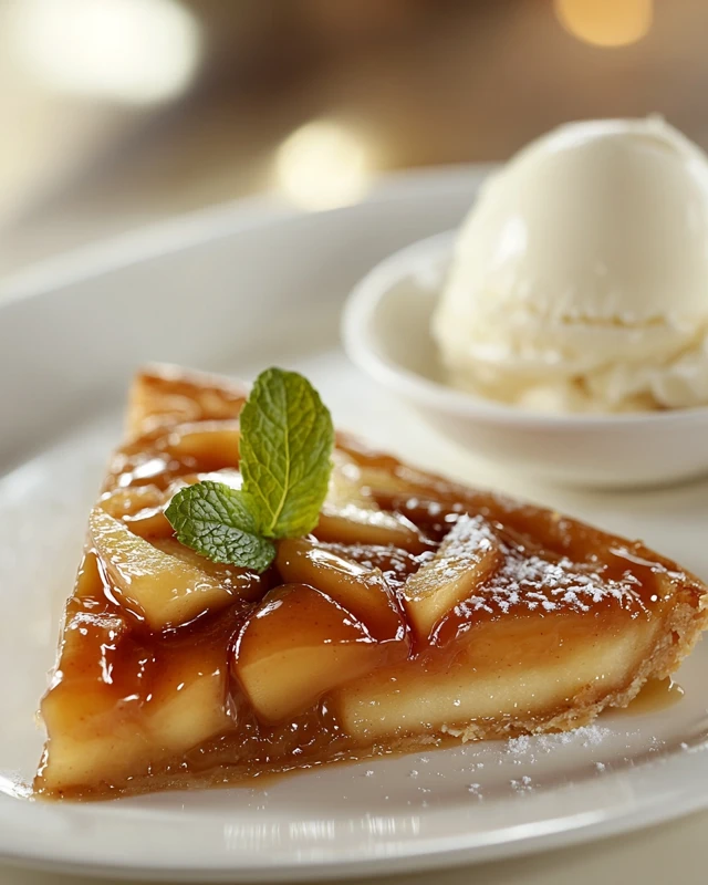 Tarte tatin aux pommes caramélisées et vanille