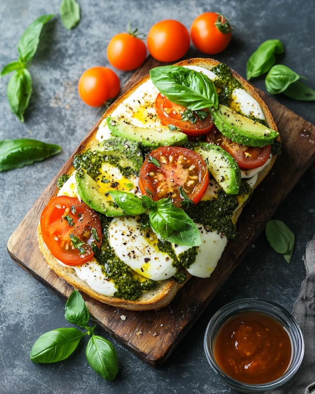 Sandwich grilled cheese avocat mozzarella tomate