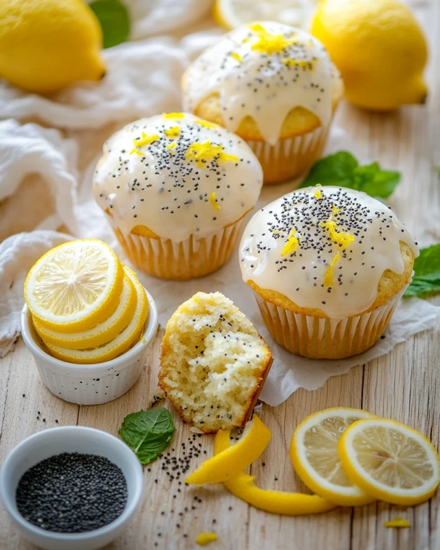 Muffins moelleux au citron et graines de pavot