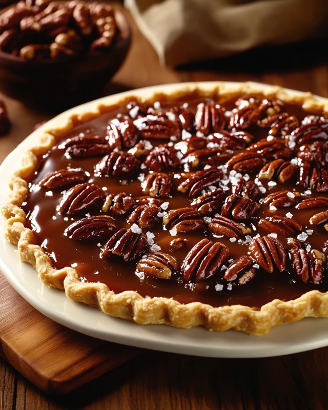 Tarte aux noix de pécan et caramel