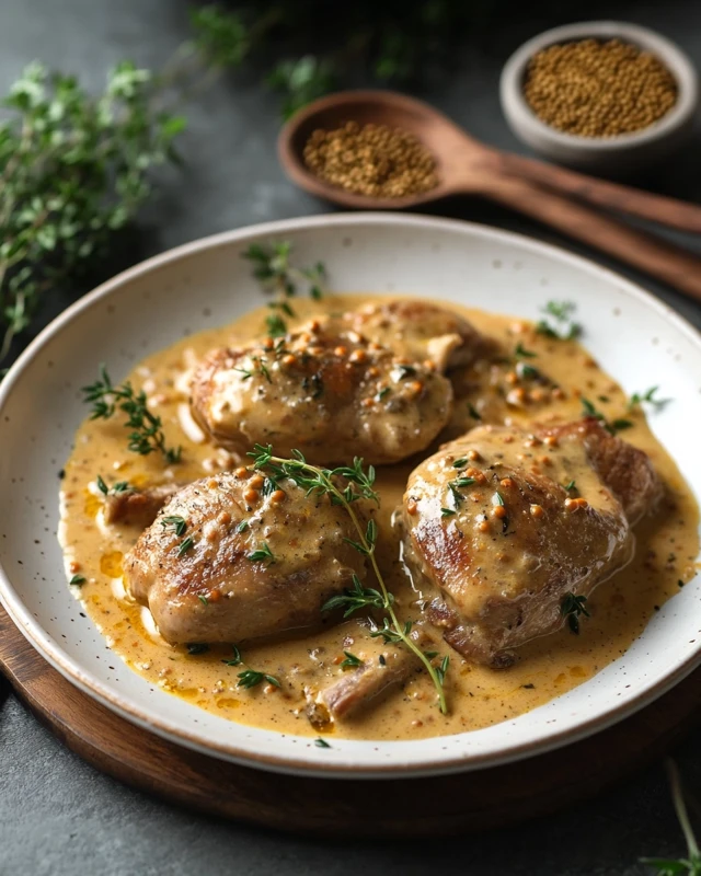 lapin à la moutarde et à la crème recette