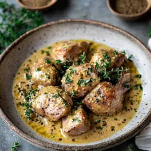 lapin à la moutarde et à la crème recette