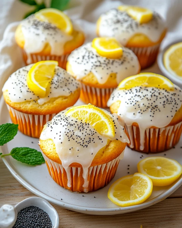 Muffins moelleux au citron et graines de pavot