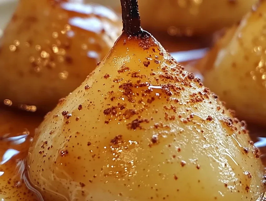 Poires Caramélisées avec une Touche Noisette