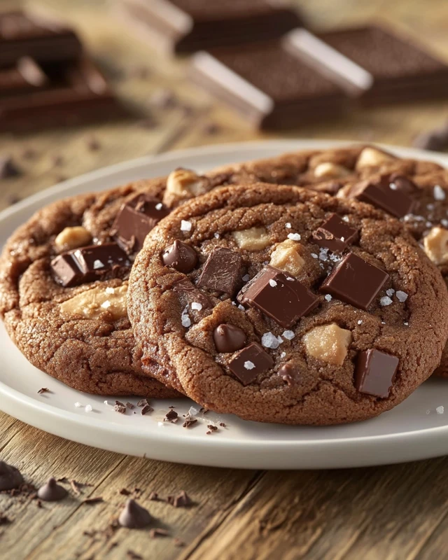 Cookies gourmands aux trois chocolats