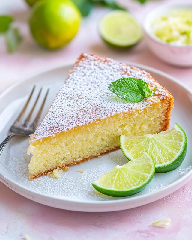 Gâteau moelleux à la ricotta et citron vert