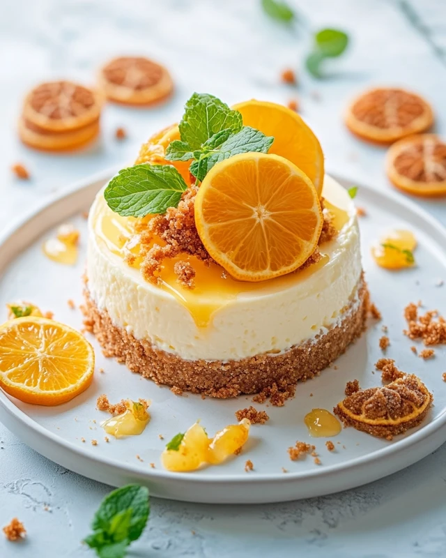Cheesecake au yuzu et spéculoos