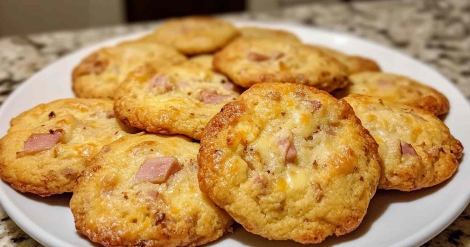 Cookies salés au jambon et fromage