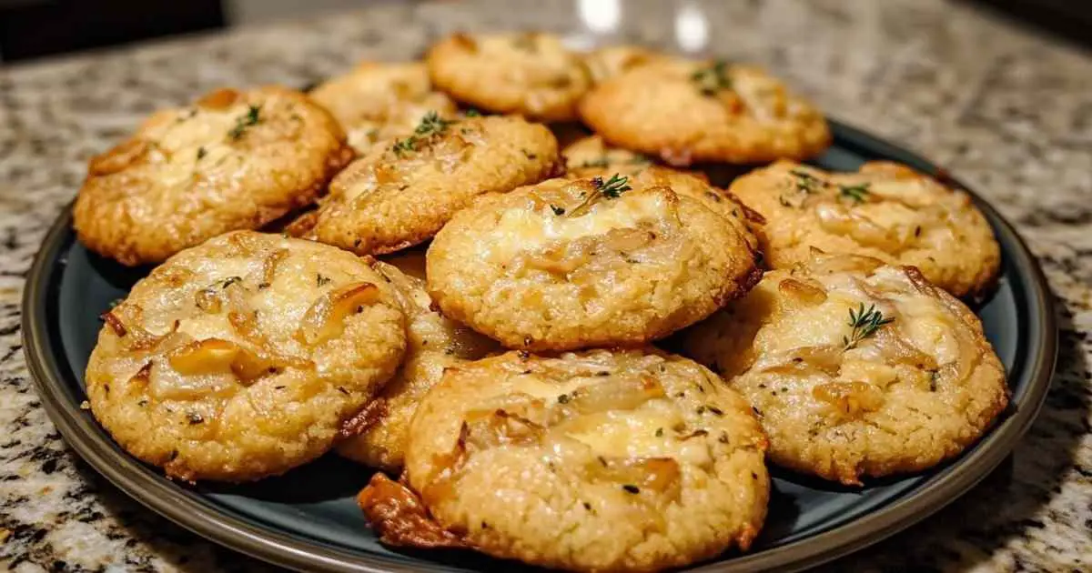 COOKIES SALÉS AUX OIGNONS CARAMÉLISÉS ET COMTÉ