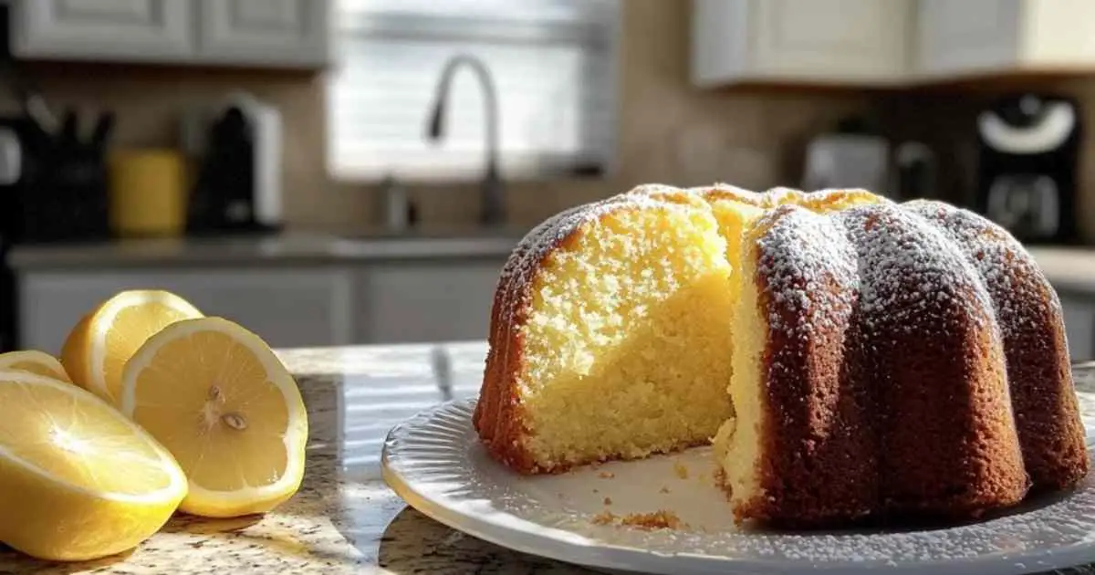 Gâteau au Citron Express : Prêt en 5 Minutes 3 Préparation de la pâte à gâteau au citron avec ingrédients disposés autour du bol