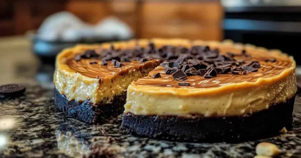 Étapes de préparation du cheesecake au beurre de cacahuète