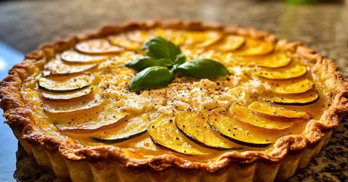 Ingrédients frais pour la tarte courgette fêta