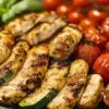Ingrédients pour l’émincé de poulet aux courgettes et tomates cerises