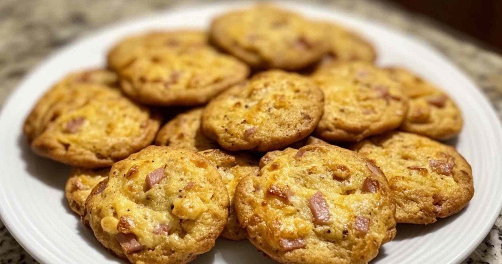 Cookies salés au jambon et fromage