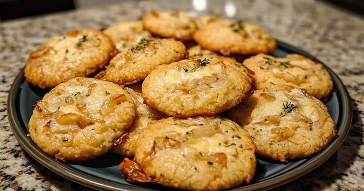 COOKIES SALÉS AUX OIGNONS CARAMÉLISÉS ET COMTÉ