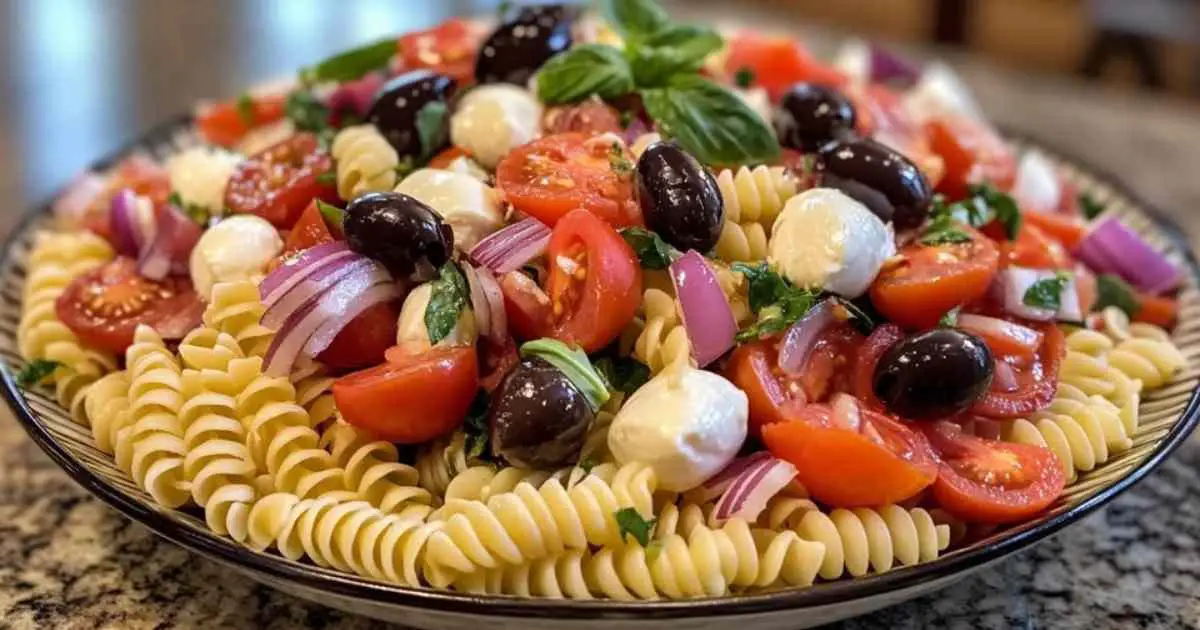 Ingrédients frais pour salade de pâtes italienne