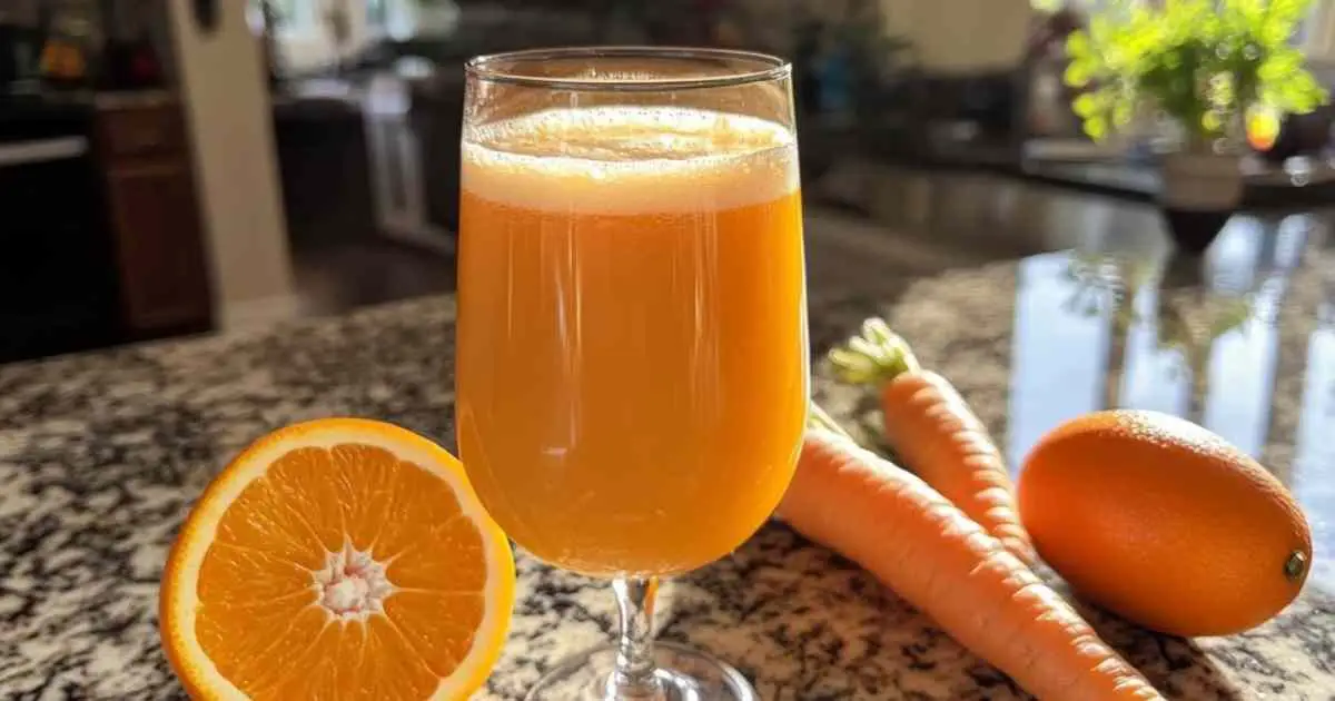  Préparation du jus de carotte à l’orange dans un blender