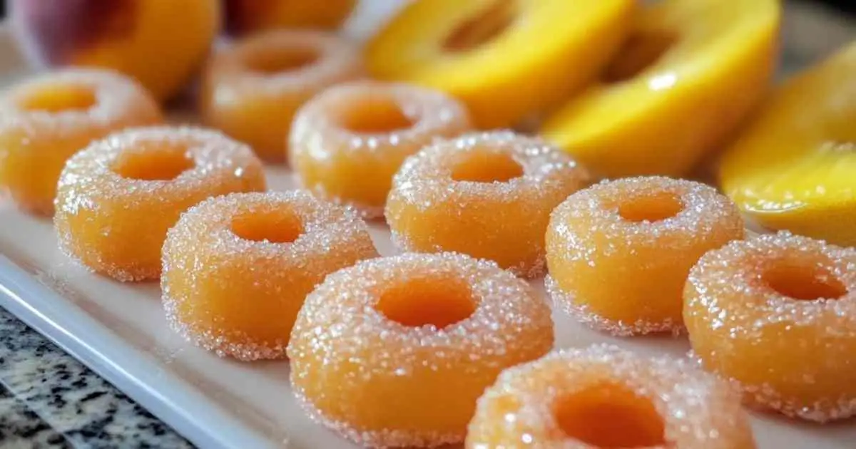 bonbons gélifiés à la pêche maison