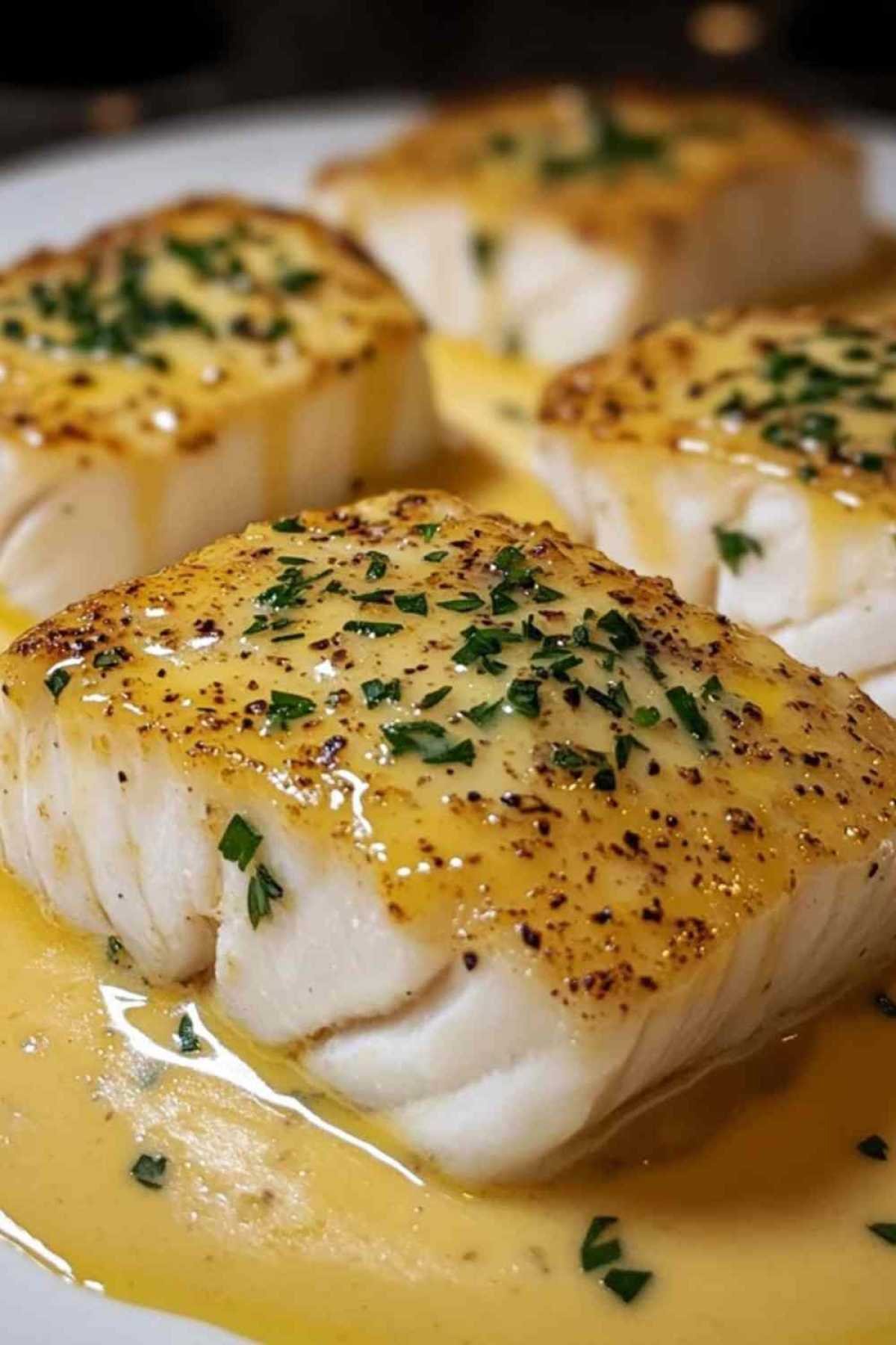 Préparation de la sauce crémeuse à la moutarde pour le cabillaud