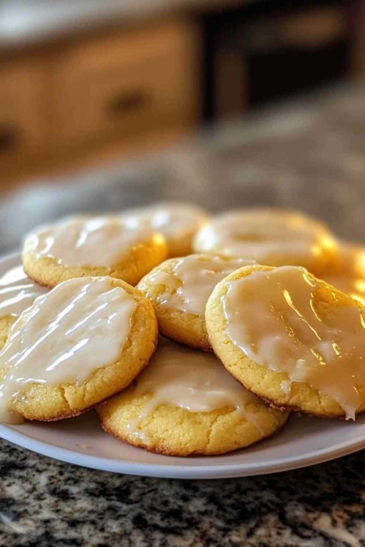 Application du glaçage sur les cookies au gâteau du Kentucky
