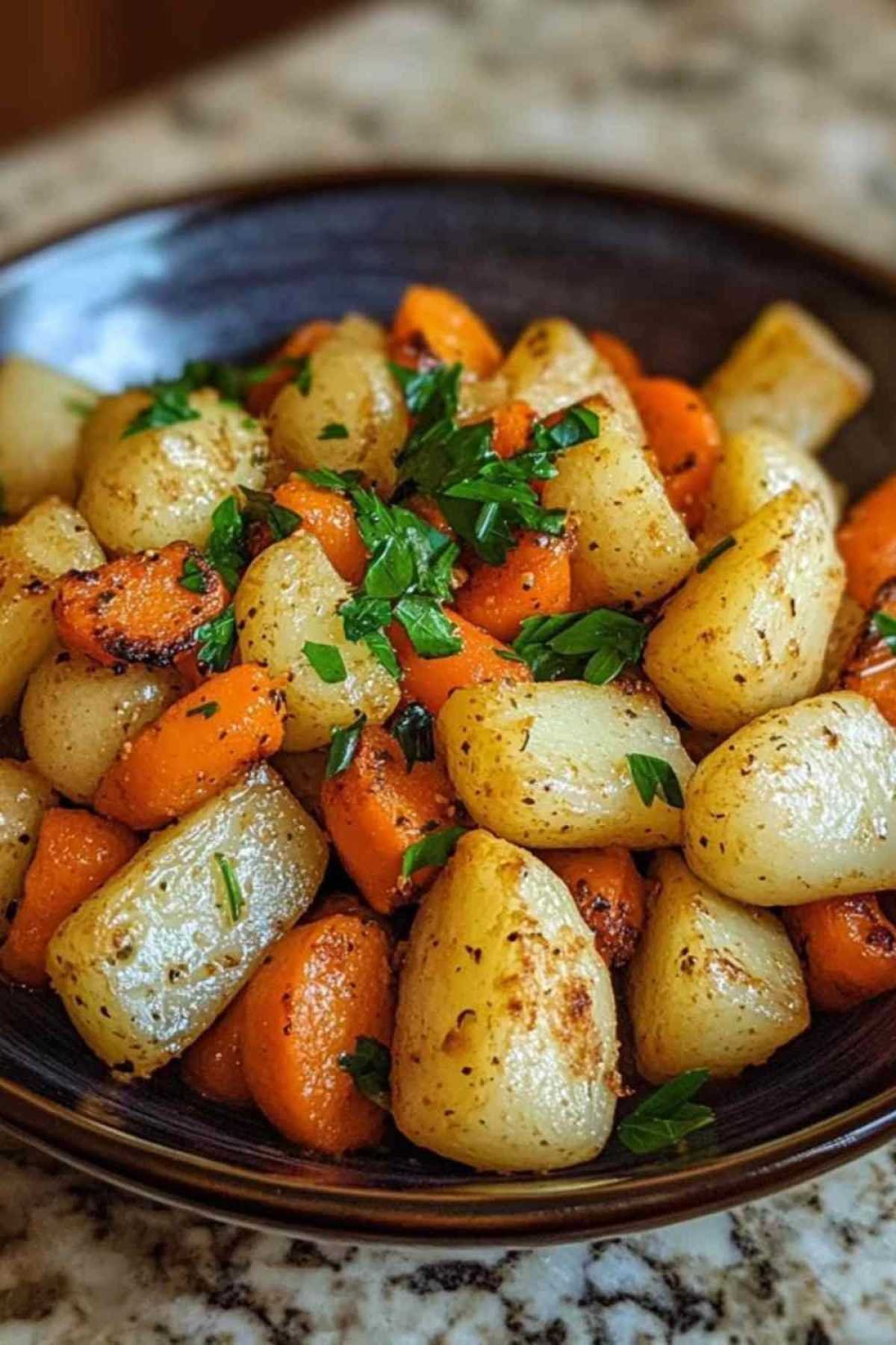 Légumes rôtis au four en cours de cuisson sur une plaque