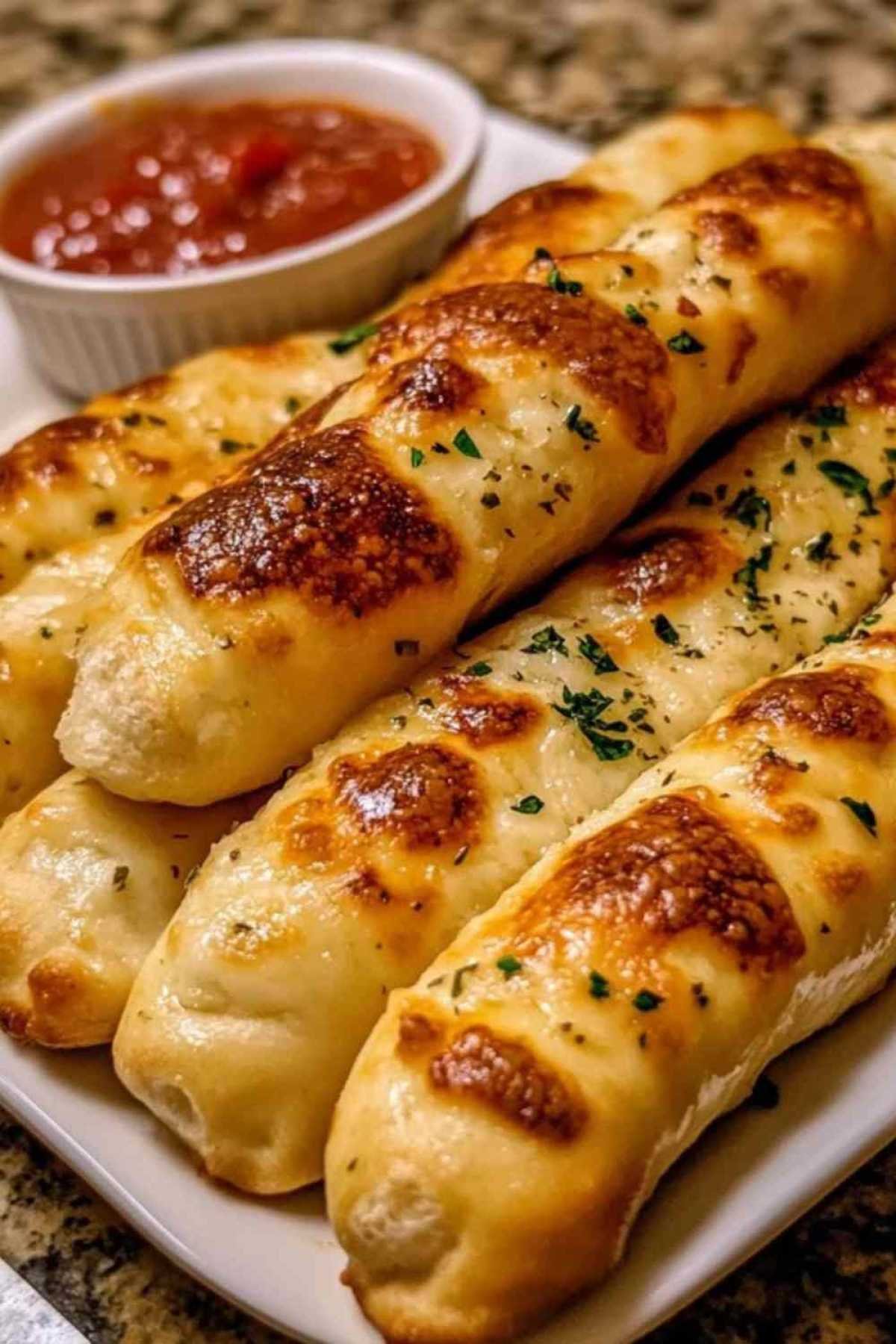 Pains à l’ail Olive Garden dorés et moelleux sortant du four