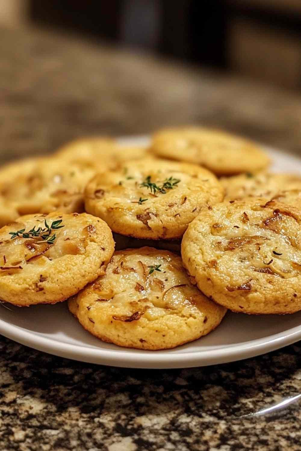 COOKIES SALÉS AUX OIGNONS CARAMÉLISÉS ET COMTÉ