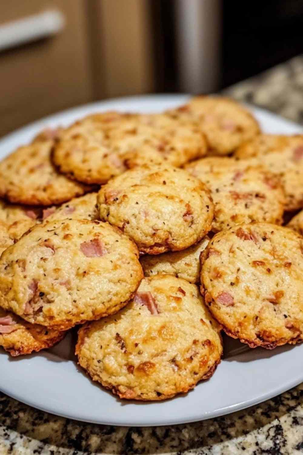 Cookies salés au jambon et fromage