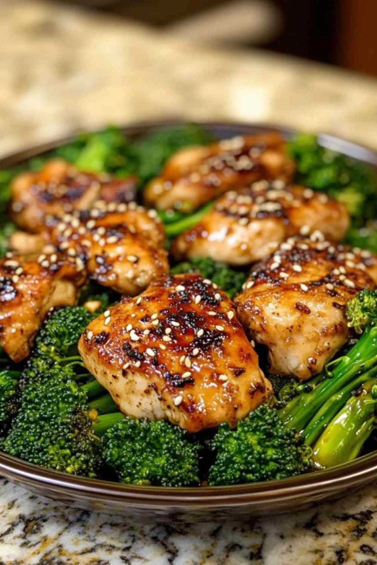 Ingrédients préparés pour un sauté de poulet et brocoli