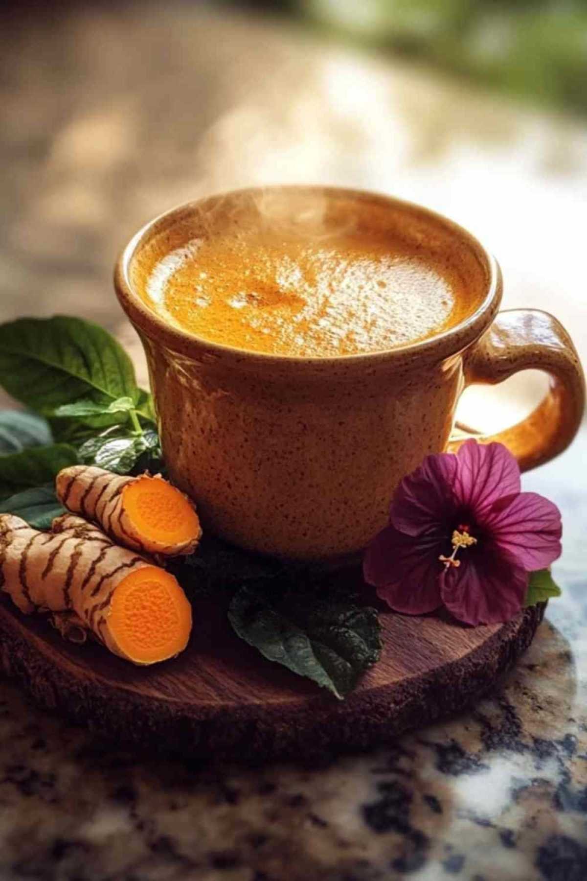 Ingrédients frais pour infusion de curcuma et corossol