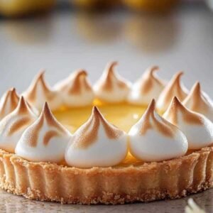 Tarte au Citron Meringuée Facile et Rafraîchissante 8 Tarte au citron meringuée avec meringue dorée et base sablée