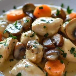 Blanquette de Poulet aux Champignons 8 Préparation de la sauce crémeuse pour la blanquette de poulet