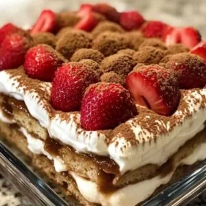 Tiramisu aux Fraises et Speculoos 8 Préparation des couches du tiramisu aux fraises et speculoos