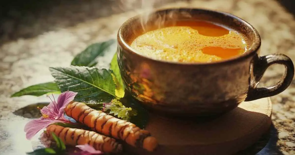 Ingrédients frais pour infusion de curcuma et corossol