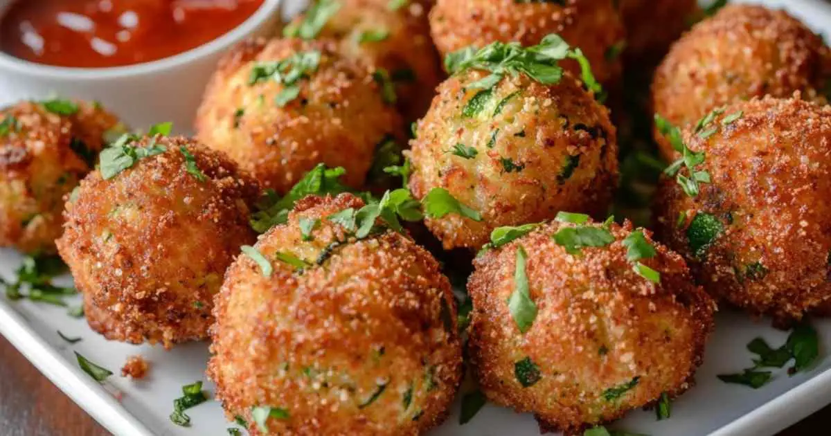 Boulettes de courgettes prêtes à enfourner sur une plaque